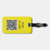 Étiquette À Bagage Sac de transport pour animaux scan si perdu code Q (Dos horizontal)