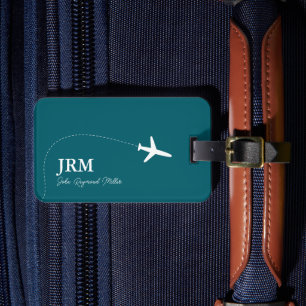 Étiquette À Bagage Sac-étiquette Turquoise foncé pour les bagages de