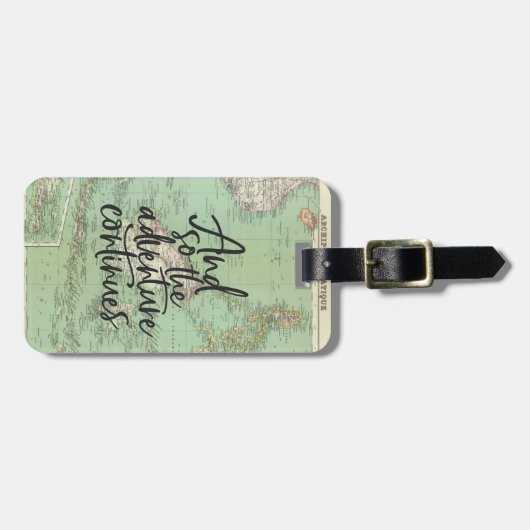 Étiquette À Bagage sac fourre-tout de script d'aventure de graduation (Devant horizontal)