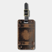 Étiquette À Bagage Sacoche en cuir vintage (Devant Vertical)