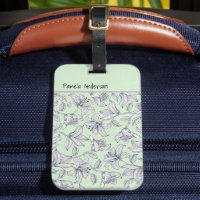 Sage Floral Monogramme iPhone / coque ipad