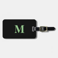 Sage Green Black Monograms Fête Cadeau Favoriser
