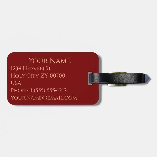 Étiquette À Bagage Saint Archange Gabriel (Dos horizontal)