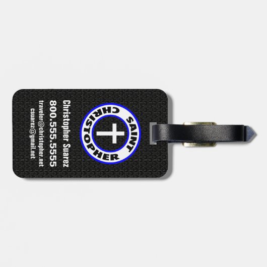 Étiquette À Bagage Saint Christopher (Dos horizontal)