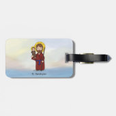 Étiquette À Bagage Saint Christopher Fête Saint (Dos horizontal)