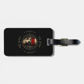 Étiquette À Bagage Saint John USVI Pirate Skull (Dos horizontal)