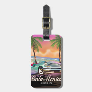 Étiquette À Bagage Sainte Monica Californie États-Unis