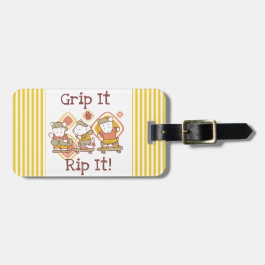 Étiquette À Bagage Saisissez-le et déchirez-le faisant de la planche (Devant horizontal)