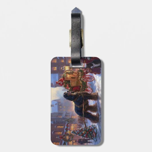 Étiquette À Bagage Saison de Noël Cocker Spaniel (Dos Vertical)