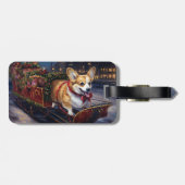 Étiquette À Bagage Saison de Noël de Corgi (Dos horizontal)