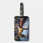 Étiquette À Bagage Saison de Noël de Rhodesian Ridgeback (Dos Vertical)