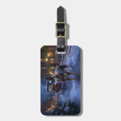 Étiquette À Bagage Saison de Noël des bovins australiens (Devant Vertical)