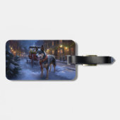 Étiquette À Bagage Saison de Noël des bovins australiens (Dos horizontal)