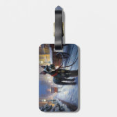 Étiquette À Bagage Saison de Noël des Schnauzer miniatures (Dos Vertical)