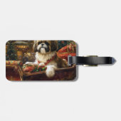 Étiquette À Bagage Saison de Noël Shih Tzu (Dos horizontal)