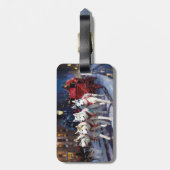 Étiquette À Bagage Saison de Noël Sibérienne Husky (Dos Vertical)