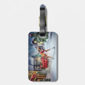 Étiquette À Bagage Saison Festive de Noël de Boxer (Dos Vertical)