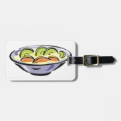 Étiquette À Bagage Salade de fruits frais Bowl avec Kiwi et orange (Devant horizontal)