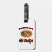 Étiquette À Bagage Salade de Papaya épicé [Tam Mak Hung] Dialecte Isa (Dos Vertical)