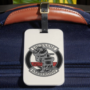 Étiquette À Bagage Salon de coiffeur Retro Personnalisé