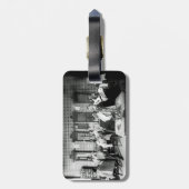 Étiquette À Bagage Salon de coiffure des hommes des années 1890 (Dos Vertical)