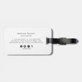 Étiquette À Bagage Salon de coiffure Rose tendance Parties scintillan (Dos horizontal)