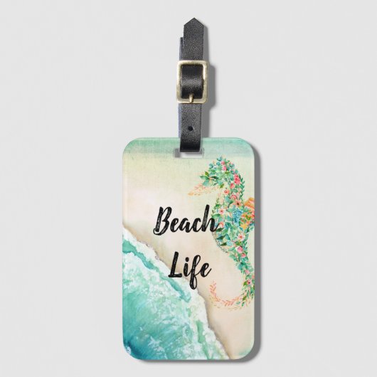 Étiquette À Bagage Saltwater Beach Life (Devant Vertical)