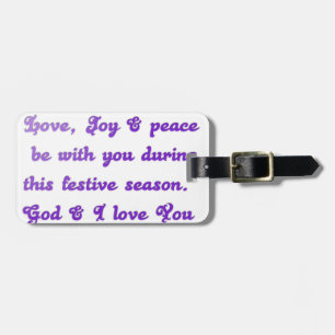 Étiquette À Bagage Salutation de la saison festive "Cher ami"