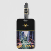 Étiquette À Bagage Salutation Lady Liberty New York City (Devant Vertical)