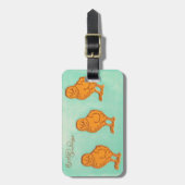 Étiquette À Bagage Salutations de Pâques Chicks Vert (Devant Vertical)