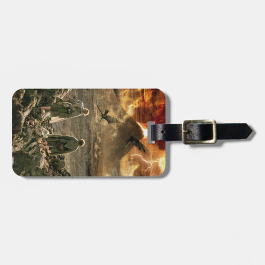 Étiquette À Bagage Sam et FRODO™ approchent le mont Doom (Devant horizontal)