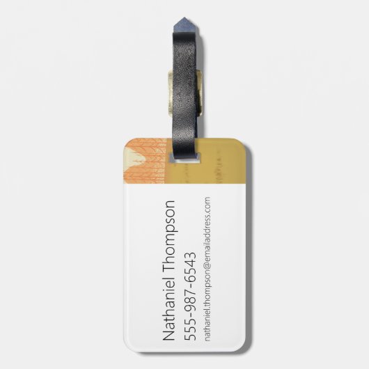 Étiquette À Bagage Samouraï Jack Drawing Sword (Dos Vertical)