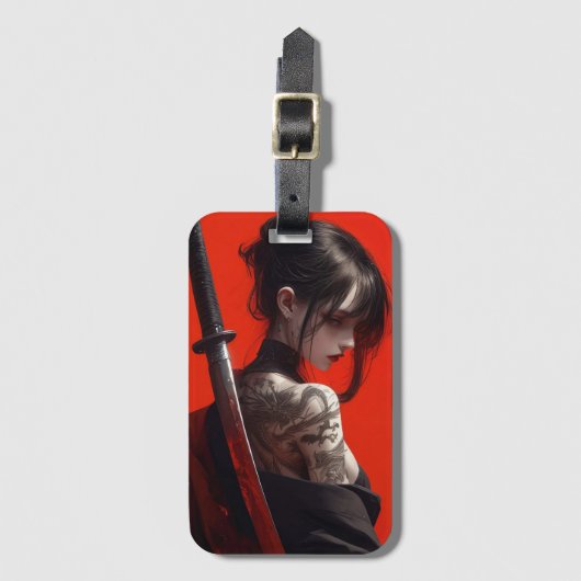 Étiquette À Bagage Samurai gir (Devant Vertical)