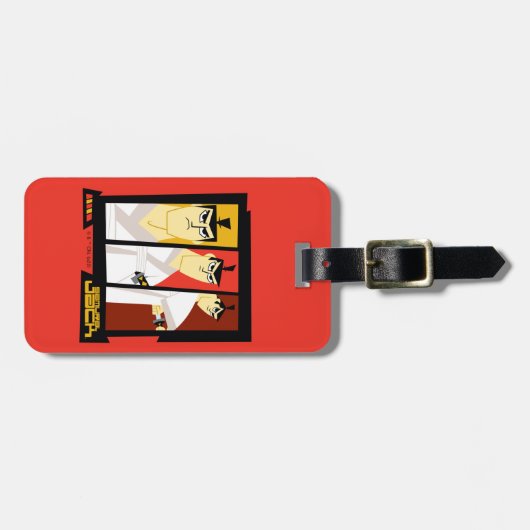 Étiquette À Bagage Samurai Jack Caractère Tri-Panel Futuristic Frame (Devant horizontal)
