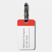 Étiquette À Bagage Samurai Jack Caractère Tri-Panel Futuristic Frame (Dos Vertical)