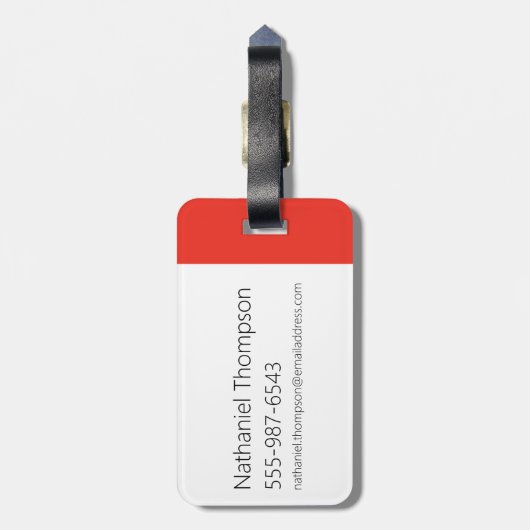 Étiquette À Bagage Samurai Jack Caractère Tri-Panel Futuristic Frame (Dos Vertical)