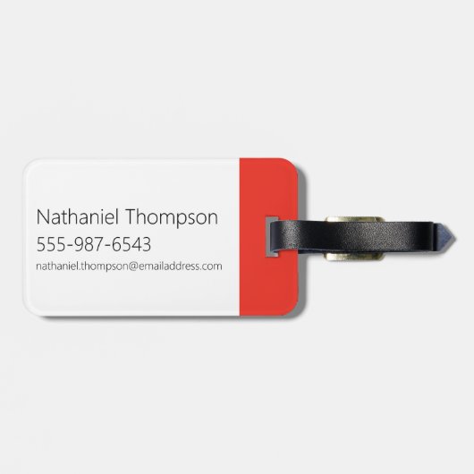 Étiquette À Bagage Samurai Jack Caractère Tri-Panel Futuristic Frame (Dos horizontal)