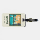 Étiquette À Bagage San Diego, Californie (Dos horizontal)