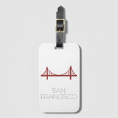 Étiquette À Bagage San Francisco Bridge Moderne (Devant Vertical)