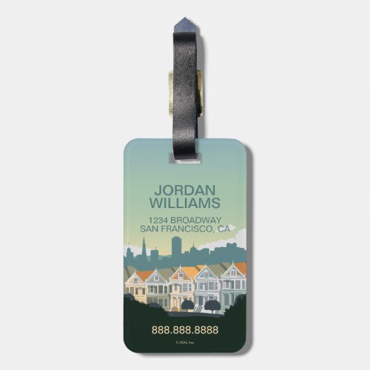 Étiquette À Bagage San Francisco, CA - rangée de carte postale (Dos Vertical)