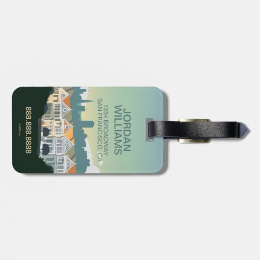 Étiquette À Bagage San Francisco, CA - rangée de carte postale (Dos horizontal)