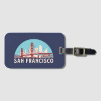 San Francisco Retro City Skyline Vintage Cityscape
