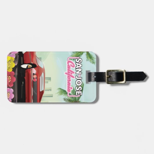 Étiquette À Bagage San Jose, Californie affiche de voyage (Devant horizontal)