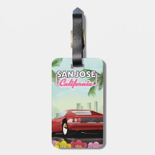 Étiquette À Bagage San Jose, Californie affiche de voyage (Dos Vertical)