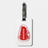 Étiquette À Bagage Sand Rock Alabama Rock Escalade Carabiner (Dos Vertical)