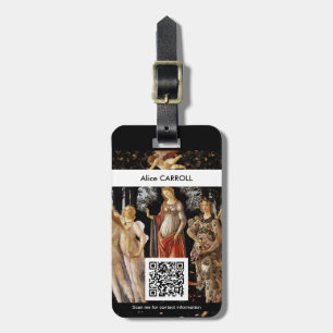 Étiquette À Bagage Sandro Botticelli - La Primavera - QR Code