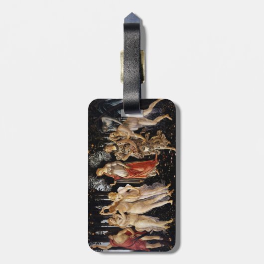 Étiquette À Bagage Sandro Botticelli - La Primavera - QR Code (Dos Vertical)