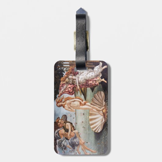 Étiquette À Bagage Sandro Botticelli - Naissance de Vénus - Code QR (Dos Vertical)