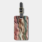 Étiquette À Bagage Sandy Waves Earth-Tone (Devant Vertical)
