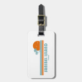 Étiquette À Bagage Sanibel Island Floride palmiers solaires (Devant Vertical)